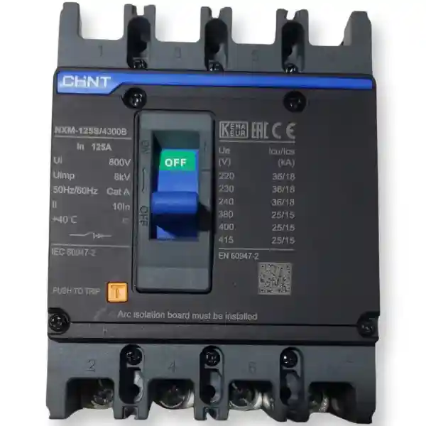 MCCB Chint Breaker 125Amps 4pole