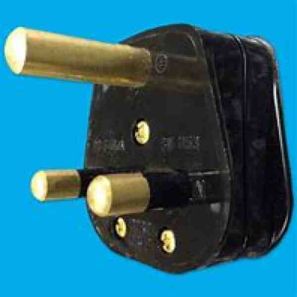 Next UK/JKJ 3 Way Plugs, 15 Amps, Black